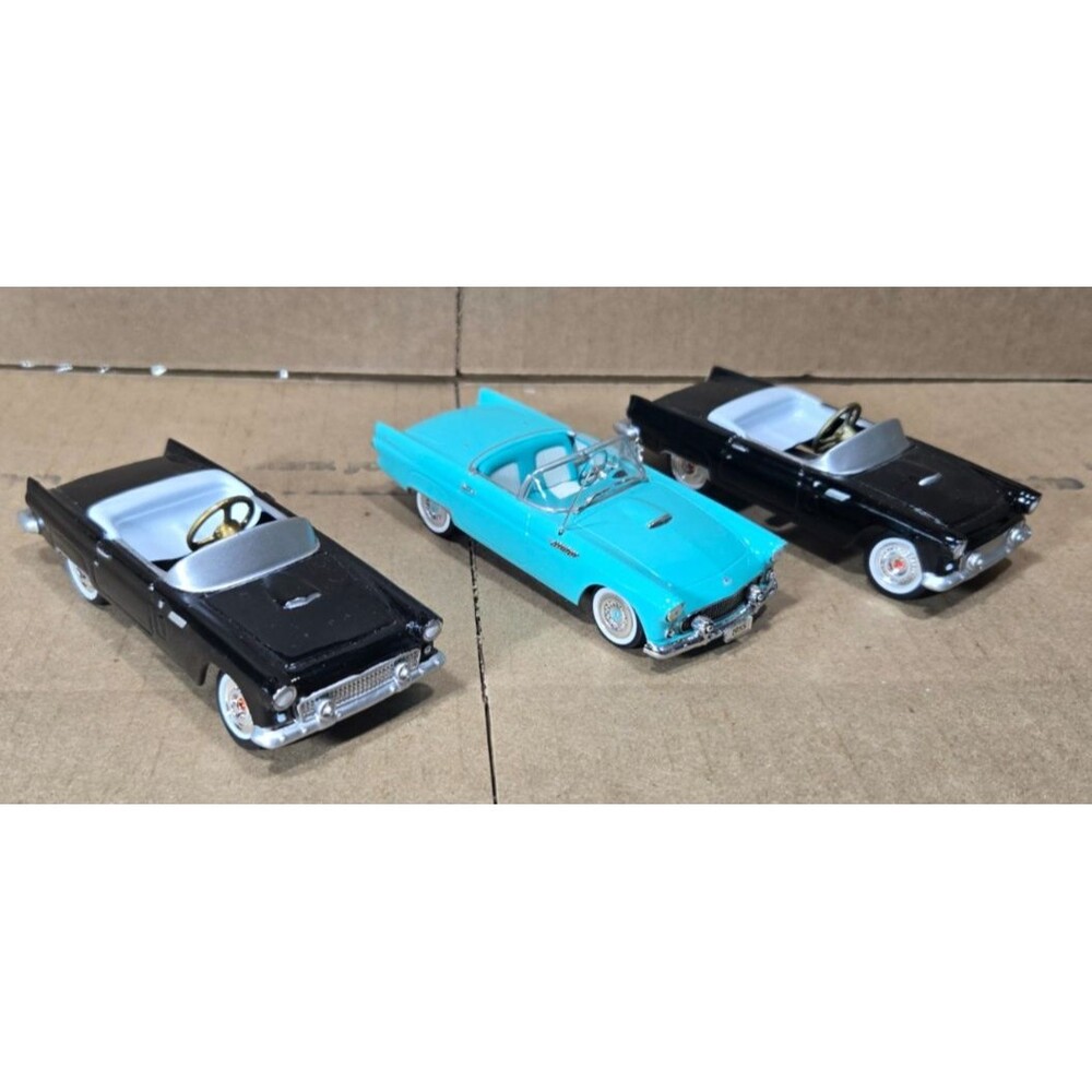 LOT of 3 Gearbox 1956-1955 Ford Thunderbird Black / Blue (Die-cast - 1:24 Scale)
